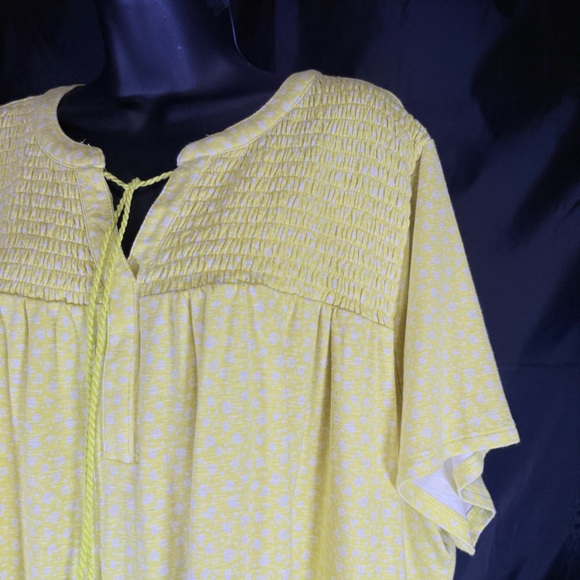 Croft & Barrow yellow floral blouse 3X - Picture 9 of 13